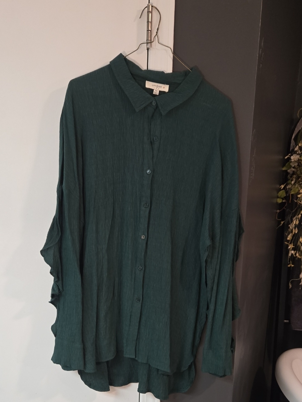 Umgee Forest Green Button-Down Shirt